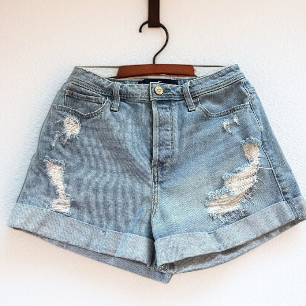 Hollister Light Blue Jean Shorts